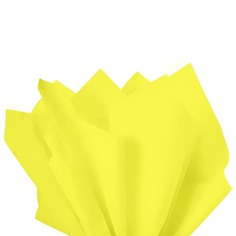 Papel Seda 48x60 cm com 100 unidades - Amarelo Atacado para Revenda