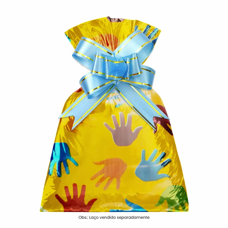 Saco para Presente - 10x14 cm - Estampa Marcela Sapeca - Pacote com 50 Unidades Atacado para Revenda