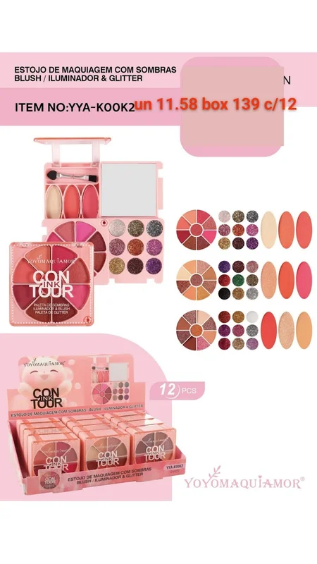 £57040 de Maguiagem com Sombras Ei Remaabos Ec In - YO YO - Maquiagem Atacado Revenda