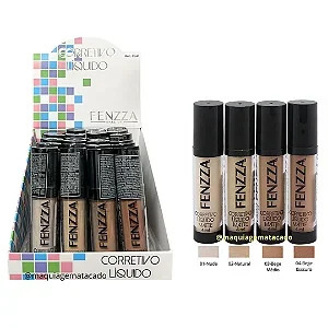 Corretivo Líquido Matte Fenzza CL41 Atacado Box 24 Unidades