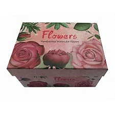 Kit Caixa Presente Flores - 15,5x11x8cm - 3 Unidades - Rizzo Festas Atacado para Revenda