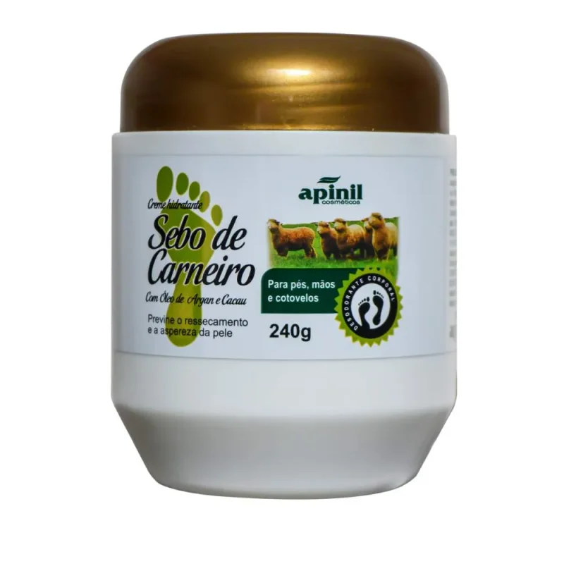 Creme Hidratante Sebo De Carneiro 240g Apinil Atacado para Revenda