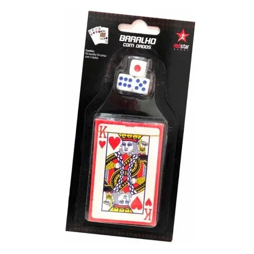Kit jogos De Baralho 54 Cartas Com Dados Redstar Sport Atacado para Revenda