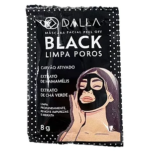 Máscara Facial Peel Off Black Limpa Poros Dalla DL1003 Atacado para Revenda
