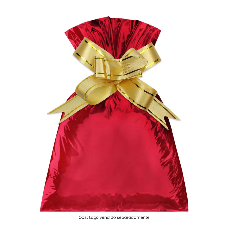 Saco para Presente - 10x14 cm - Estampa Vermelho Metal - Pacote com 100 Unidades Atacado para Revenda