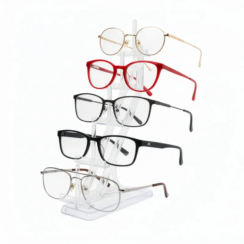 Expositor de Acrílico para 5 Óculos - 1 unidade Atacado para Revenda