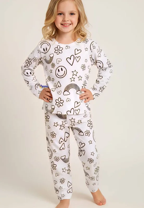 Pijama De Colorir Manga Longa Feminino Atacado