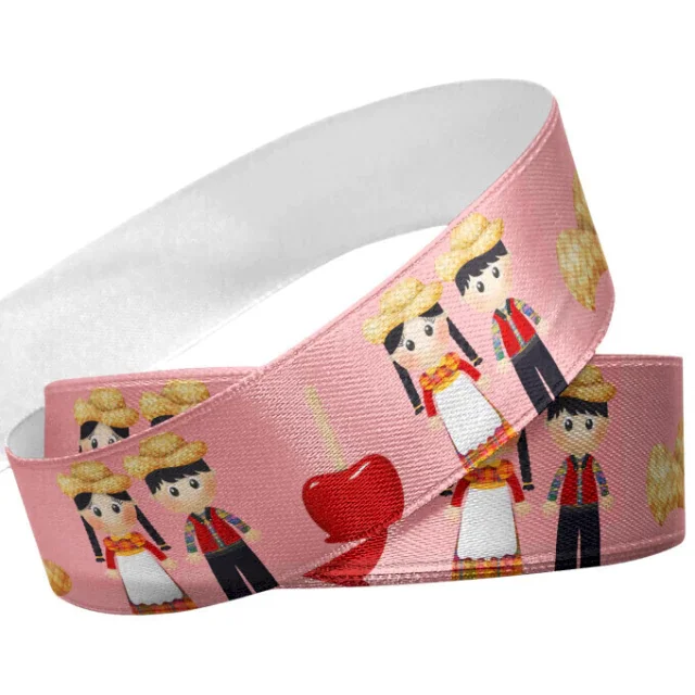 Fita de Gorgurão Festa Junina DC_77 - 38mm x 10m - Bela Fita Atacado