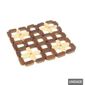 Descanso de Panela 13x13cm Bambu Quadrado Color Atacado