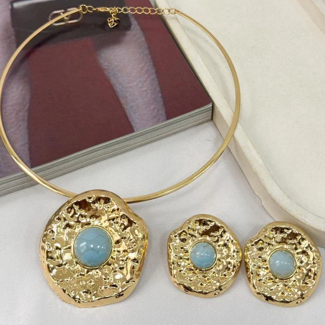 CONJUNTO DE ARO MARTELADO RESINADO Atacado