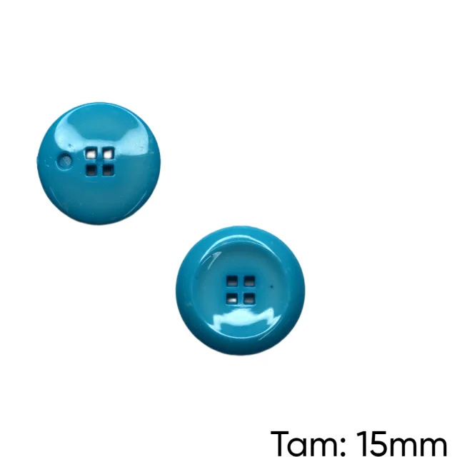 Botão Massa 4 Furos Azul - PCT/ 12 UNIDADES - BT3207P Atacado