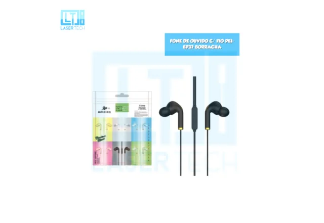 FONE DE OUVIDO C/ FIO PEI-EP37 BORRACHA Atacado