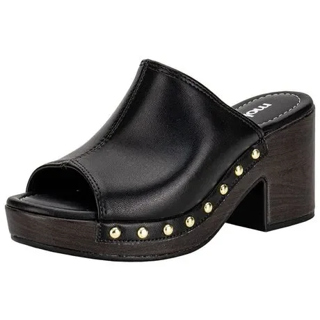 Tamanco Feminino Salto Grosso Moleca 5549107 Preto Atacado