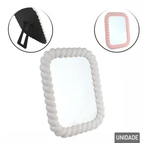 Espelho de Mesa 22x17cm Retangular Decorado Color Atacado