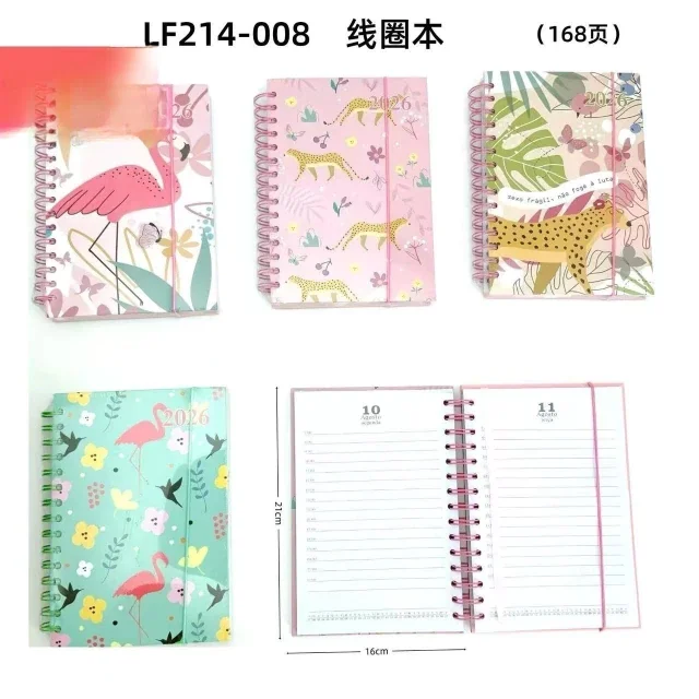 Kit C/12 Agendas 2026 capas variadas 21x16 Atacado