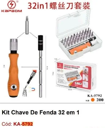 CONJUNTO DE CHAVES DE FENDA KA-5792 KAPBOM Atacado