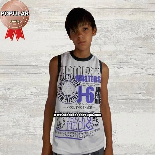 Camisa Machão Juvenil 5 a 8 anos M Atacado