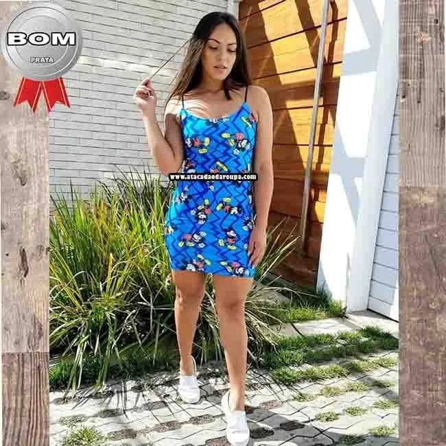 Vestido Sublimado em Suplex Atacado