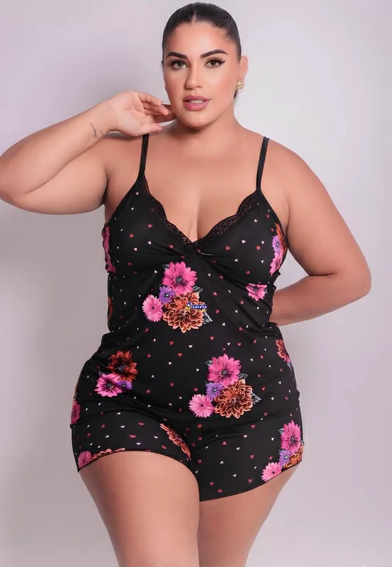 Baby Doll Plus Size Estampado Atacado