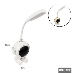 Luminária de Mesa 29cm em LED Astronauta Color Atacado