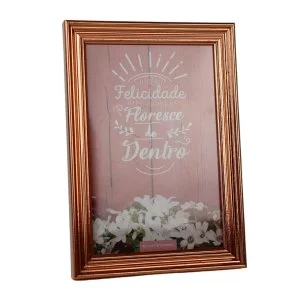 Porta Retrato de Madeira 10x15 Moldura Metalizada Atacado