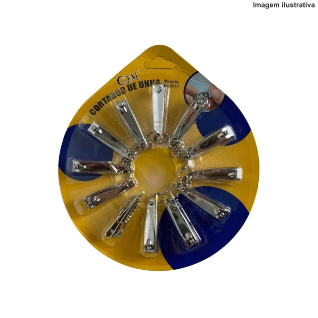 CARTELA DE CORTADOR DE UNHA C/ 12 UND PEQUENO ST-6246 GL-0217 Atacado