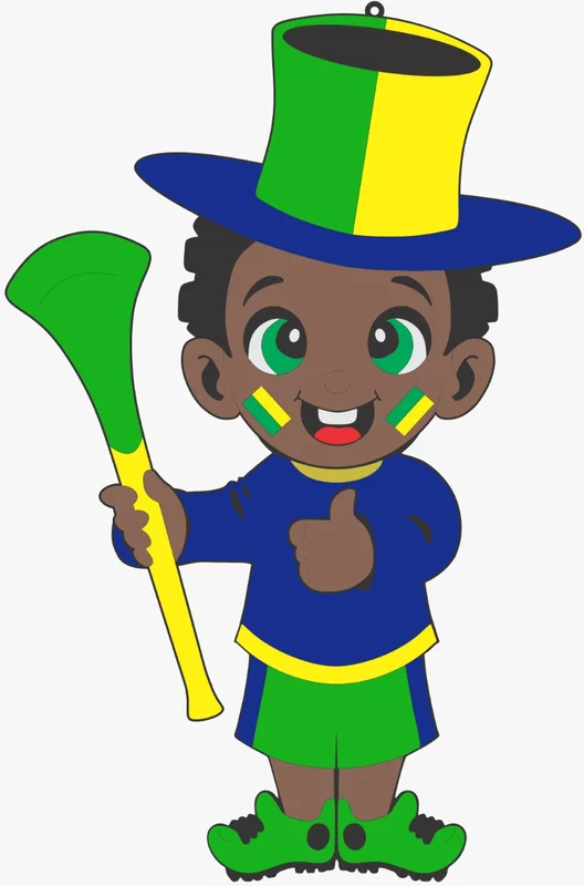 MNOV MENINO NEGRO COM VUVUZELA EM EVA Atacado