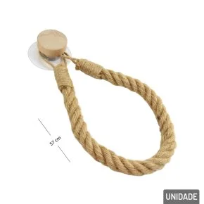 Suporte para Toalha de Plástico 57x1,5cm Bege Atacado