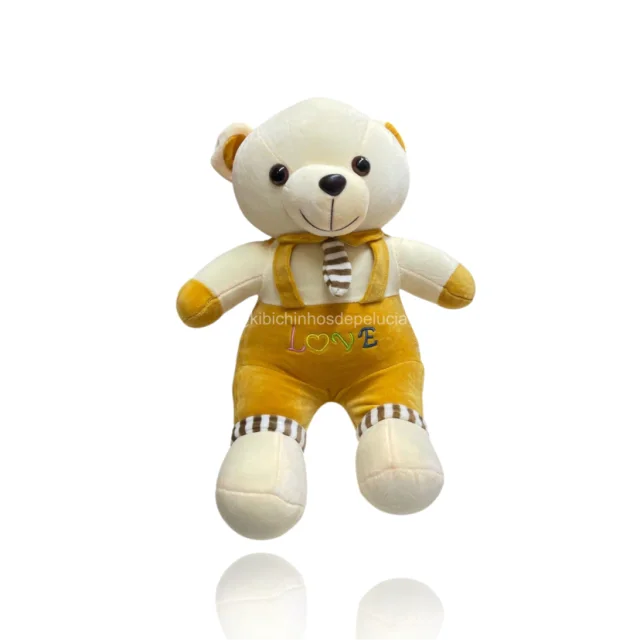 Urso M Com Macacão 16x17x46cm Atacado