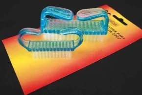 Escova de Unha Plástico 3,5x7,5cm Color 2 peças Atacado