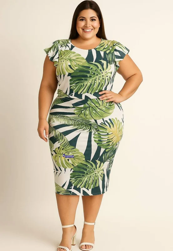 Conjunto Saia Plus Size Estampado Atacado