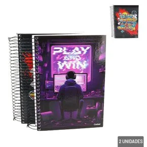 Caderno Espiral A4 280FL 20 Matéria Sortidos Atacado