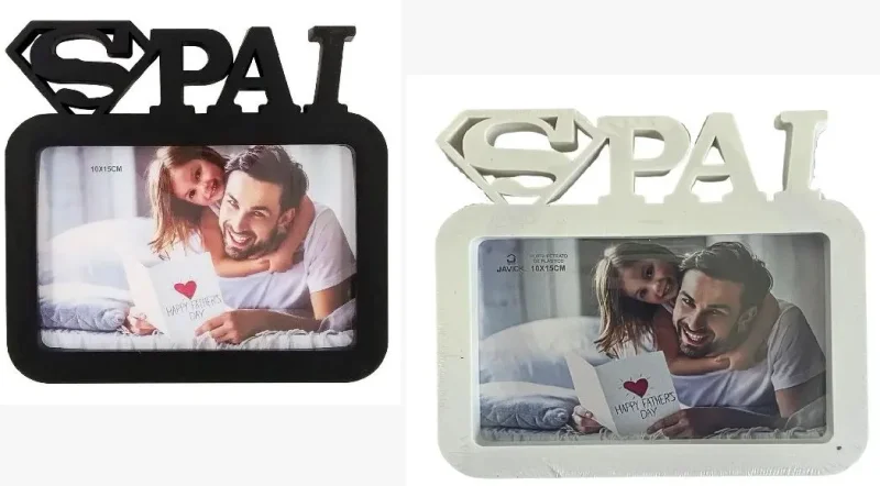 WX14451 PORTA RETRATO PLASTICO SUPER PAI 10X15CM Atacado