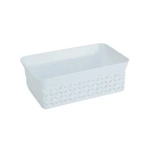 Cesto Organizador Plástico 13x5 Branco Atacado