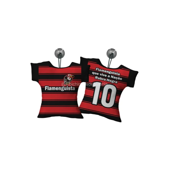Almofada Camiseta Mini PP Estampada com Ventosa Flamenguista19X5X19cm Atacado