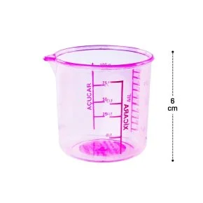 Copo Medidor de Plástico 100ml Rosa Atacado