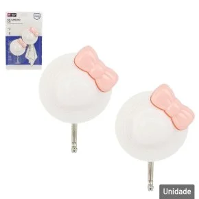 Gancho de Plástico 2 Pçs 7cm Adesivo Chapéu Color Atacado