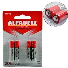 Pilha AAA 4 Peças Comum Atacado