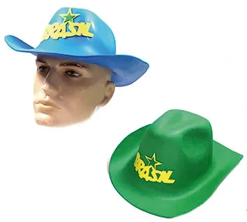 850169 CHAPEU COWBOY LISTRADO/MESCLADO BRASIL ADULTO Atacado