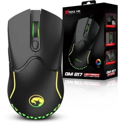 Mouse Gamer Xtrike-ME GM-217 Preto com Fio USB RGB 3600dpi Atacado