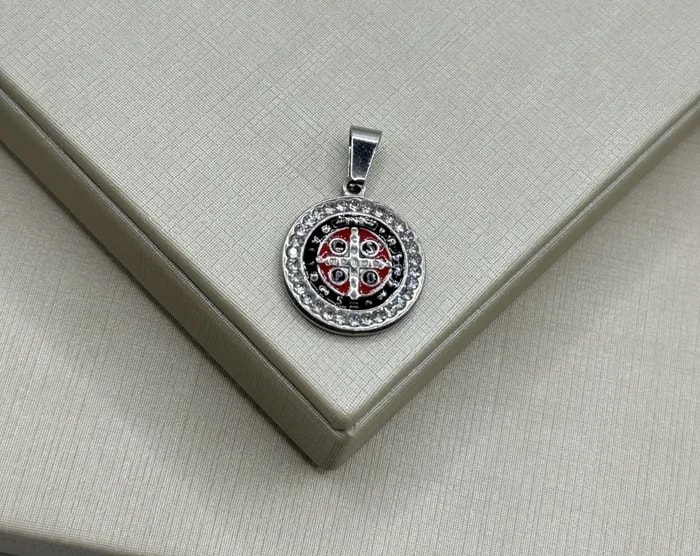 PINGENTE SÃO BENTO AÇO INOX