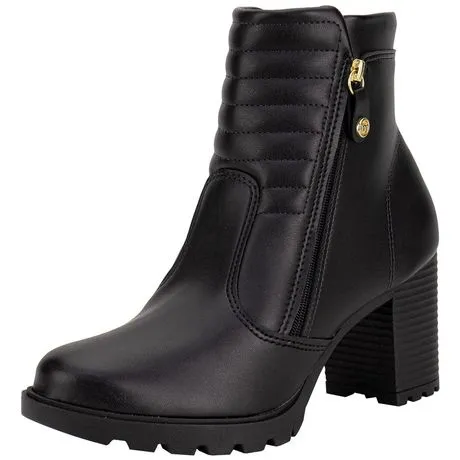 Bota Feminina Cano Baixo Moleca 5348102 Preto Atacado