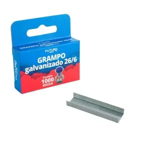 Grampo Galvanizado 26/6 com 1.000 Unidades Atacado
