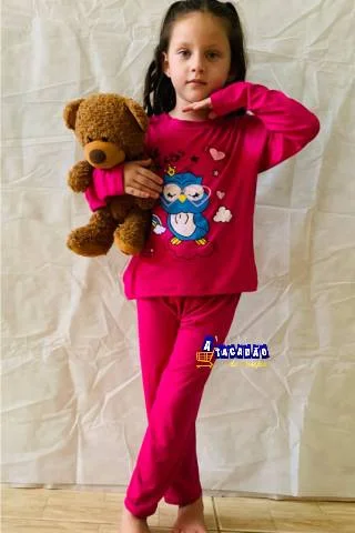Pijama Infantil Feminino Suede Atacado