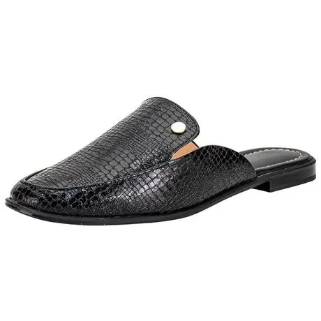 Sapato Feminino Mule 1376109 Verniz/Preto Atacado