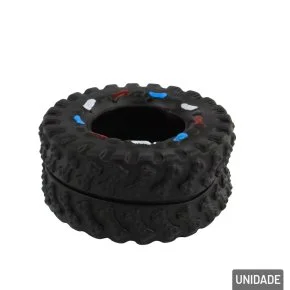 Mordedor para Pet Pneu Plástico 8cm Preto Atacado