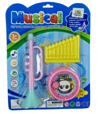 TK-AB4318 CONJUNTO MUSICAL DE PLASTICO C/3 PEÇAS Atacado