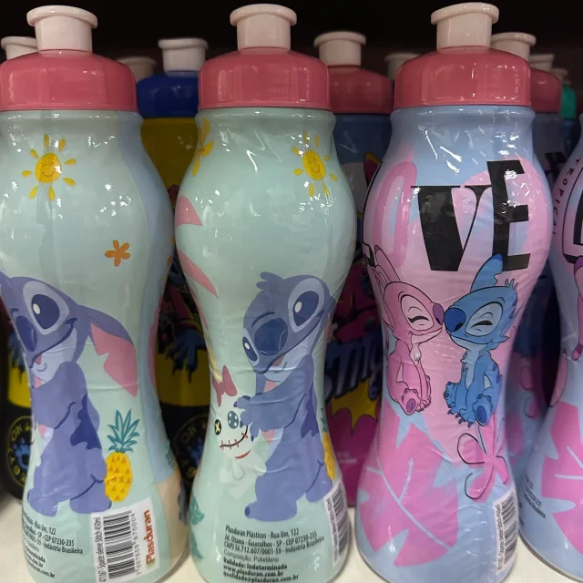 Kit C/12 Garrafa C/ Bico Stitch 450 ML Atacado