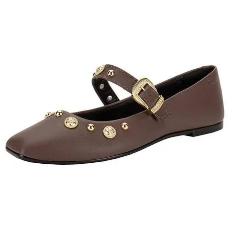 Sapatilha Feminina Flat Moleca 5824104 Chocolate Atacado