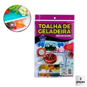 Toalha de Geladeira 53x36cm 3 Peças Sortidos Atacado